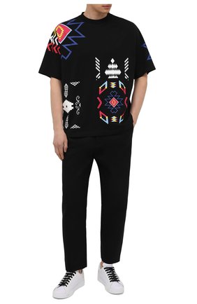 Мужская хлопковая футболка MARCELO BURLON черного цвета по цене 31150 руб., арт. CMAA054S21JER003 | Фото 2 Мужская хлопковая футболка MARCELO BURLON черного цвета, арт. CMAA054S21JER003 | Фото 2