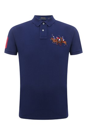 Мужское хлопковое поло POLO RALPH LAUREN синего цвета по цене 15150 руб., арт. 710814437 | Фото 1 Мужское хлопковое поло POLO RALPH LAUREN синего цвета, арт. 710814437 | Фото 1