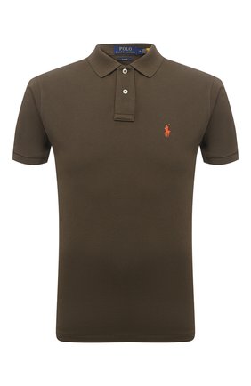 Мужское хлопковое поло POLO RALPH LAUREN хаки цвета по цене 9950 руб., арт. 710795080 | Фото 1 Мужское хлопковое поло POLO RALPH LAUREN хаки цвета, арт. 710795080 | Фото 1
