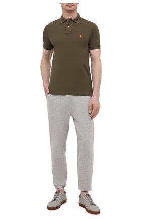 Мужское хлопковое поло POLO RALPH LAUREN хаки цвета по цене 9950 руб., арт. 710795080 | Фото 2 Мужское хлопковое поло POLO RALPH LAUREN хаки цвета, арт. 710795080 | Фото 2