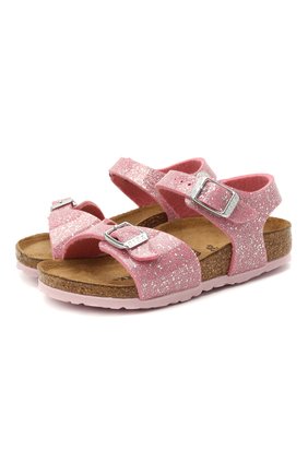 Детские босоножки BIRKENSTOCK розового цвета по цене 5240 руб., арт. 1018878 | Фото 1 Детские босоножки BIRKENSTOCK розового цвета, арт. 1018878 | Фото 1 (Материал внешний: Экокожа)