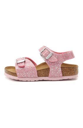 Детские босоножки BIRKENSTOCK розового цвета по цене 5240 руб., арт. 1018878 | Фото 2 Детские босоножки BIRKENSTOCK розового цвета, арт. 1018878 | Фото 2 (Материал внешний: Экокожа)