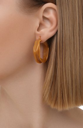 Женские серьги JIL SANDER бежевого цвета по цене 25200 руб., арт. JSWS837161/WSS79007 | Фото 2 Женские серьги JIL SANDER бежевого цвета, арт. JSWS837161/WSS79007 | Фото 2