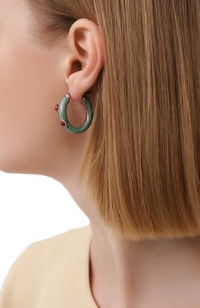 Женские серьги hydra CHLOÉ зеленого цвета по цене 43250 руб., арт. CHC21UFE25LQC | Фото 2 Женские серьги hydra CHLOÉ зеленого цвета, арт. CHC21UFE25LQC | Фото 2