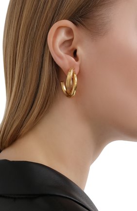 Женские серьги OFF-WHITE золотого цвета по цене 38900 руб., арт. 0W0D092S21MET0017600 | Фото 2 Женские серьги OFF-WHITE золотого цвета, арт. 0W0D092S21MET0017600 | Фото 2