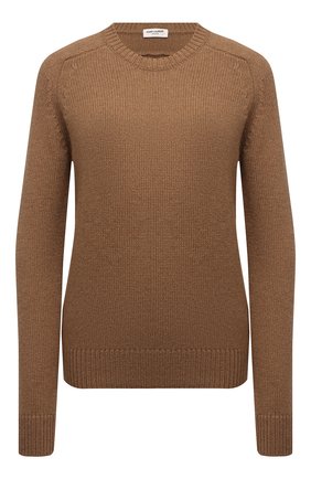 Женский шерстяной свитер SAINT LAURENT светло-коричневого цвета по цене 56700 руб., арт. 603084/YALK2 | Фото 1 Женский шерстяной свитер SAINT LAURENT светло-коричневого цвета, арт. 603084/YALK2 | Фото 1