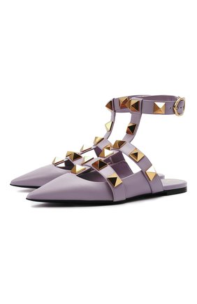 Женские кожаные балетки roman stud runway VALENTINO светло-сиреневого цвета по цене 83450 руб., арт. VW0S0BY5/ZWM | Фото 1 Женские кожаные балетки roman stud runway VALENTINO светло-сиреневого цвета, арт. VW0S0BY5/ZWM | Фото 1