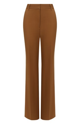 Женские хлопковые брюки VICTORIA BECKHAM коричневого цвета по цене 79600 руб., арт. 1221WTR002664D | Фото 1 Женские хлопковые брюки VICTORIA BECKHAM коричневого цвета, арт. 1221WTR002664D | Фото 1