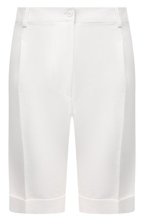 Женские льняные шорты KITON белого цвета по цене 106000 руб., арт. D51115K09T42 | Фото 1 Женские льняные шорты KITON белого цвета, арт. D51115K09T42 | Фото 1