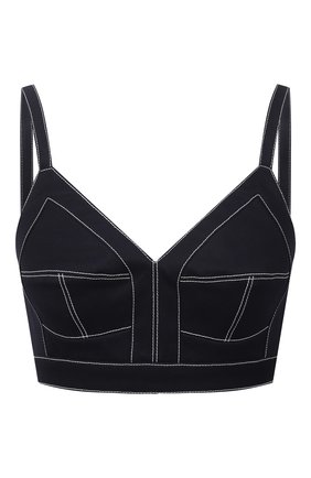 Женский хлопковый бра-топ ALEXANDER MCQUEEN темно-синего цвета по цене 93850 руб., арт. 657134/QFAAJ | Фото 1 Женский хлопковый бра-топ ALEXANDER MCQUEEN темно-синего цвета, арт. 657134/QFAAJ | Фото 1