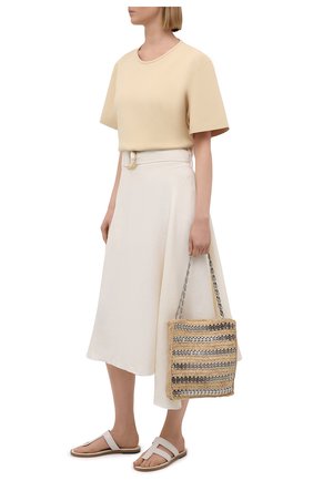 Женские кожаные шлепанцы TOM FORD белого цвета по цене 56800 руб., арт. W2900N-LCL107 | Фото 2 Женские кожаные шлепанцы TOM FORD белого цвета, арт. W2900N-LCL107 | Фото 2