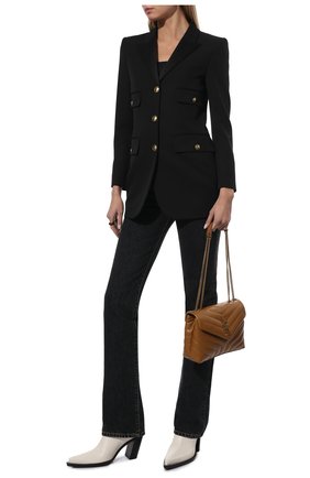 Женский шерстяной жакет SAINT LAURENT черного цвета по цене 242000 руб., арт. 660055/Y512W | Фото 2 Женский шерстяной жакет SAINT LAURENT черного цвета, арт. 660055/Y512W | Фото 2