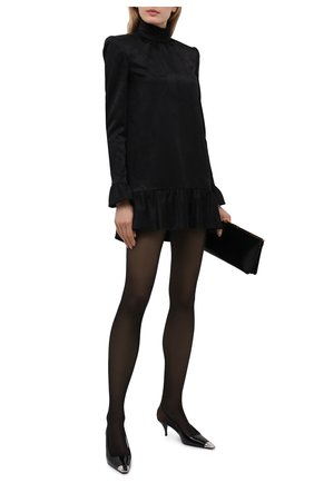 Женское платье SAINT LAURENT черного цвета по цене 210500 руб., арт. 661829/Y234T | Фото 2 Женское платье SAINT LAURENT черного цвета, арт. 661829/Y234T | Фото 2