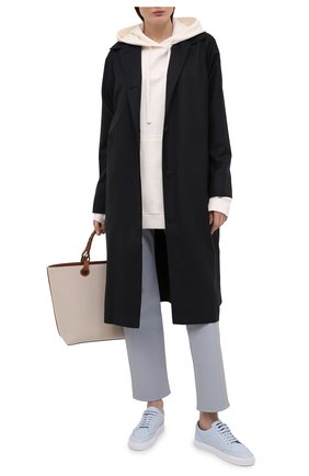 Женские кожаные кеды BURBERRY голубого цвета по цене 40600 руб., арт. 8039959 | Фото 2 Женские кожаные кеды BURBERRY голубого цвета, арт. 8039959 | Фото 2