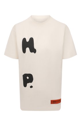 Женская хлопковая футболка HERON PRESTON светло-бежевого цвета по цене 21500 руб., арт. HWAA024R21JER0010410 | Фото 1 Женская хлопковая футболка HERON PRESTON светло-бежевого цвета, арт. HWAA024R21JER0010410 | Фото 1
