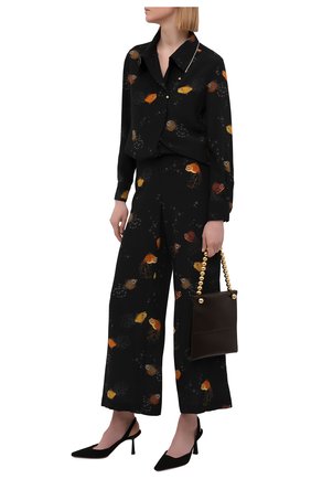 Женские шелковые брюки LANVIN черного цвета по цене 105000 руб., арт. RW-TR0002-4895-E21 | Фото 2 Женские шелковые брюки LANVIN черного цвета, арт. RW-TR0002-4895-E21 | Фото 2