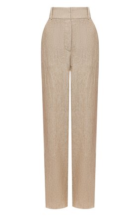 Женские льняные брюки GIORGIO ARMANI бежевого цвета по цене 113500 руб., арт. 1WHPP0JF/T022Q | Фото 1 Женские льняные брюки GIORGIO ARMANI бежевого цвета, арт. 1WHPP0JF/T022Q | Фото 1 (Длина (брюки, джинсы): Удлиненные; Стили: Кэжуэл; Материал внешний: Лен; Силуэт Ж (брюки и джинсы): Прямые; Женское Кросс-КТ: Брюки-одежда)