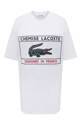 Женская хлопковая футболка LACOSTE белого цвета по цене 10880 руб., арт. TH0242001 | Фото 1 Женская хлопковая футболка LACOSTE белого цвета, арт. TH0242001 | Фото 1