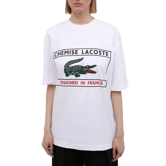 фото Хлопковая футболка lacoste