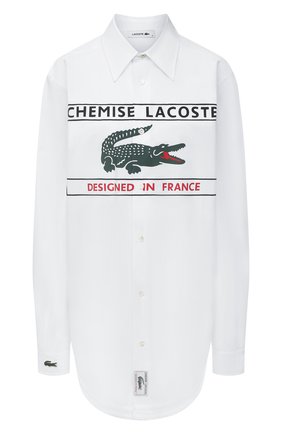 Женская хлопковая рубашка LACOSTE белого цвета по цене 22760 руб., арт. CH0246001 | Фото 1 Женская хлопковая рубашка LACOSTE белого цвета, арт. CH0246001 | Фото 1