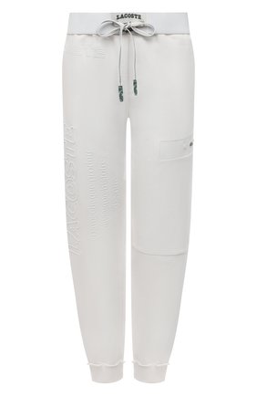 Женские хлопковые джоггеры LACOSTE белого цвета по цене 27720 руб., арт. XH024470V | Фото 1 Женские хлопковые джоггеры LACOSTE белого цвета, арт. XH024470V | Фото 1