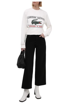 Женский хлопковый свитшот LACOSTE белого цвета по цене 21750 руб., арт. SH024170V | Фото 2 Женский хлопковый свитшот LACOSTE белого цвета, арт. SH024170V | Фото 2