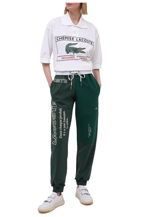 Женское хлопковое поло LACOSTE белого цвета по цене 15830 руб., арт. PH0248001 | Фото 2 Женское хлопковое поло LACOSTE белого цвета, арт. PH0248001 | Фото 2