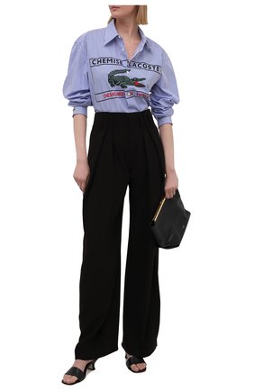 Женская хлопковая рубашка LACOSTE голубого цвета по цене 25730 руб., арт. CH0441CSV | Фото 2 Женская хлопковая рубашка LACOSTE голубого цвета, арт. CH0441CSV | Фото 2