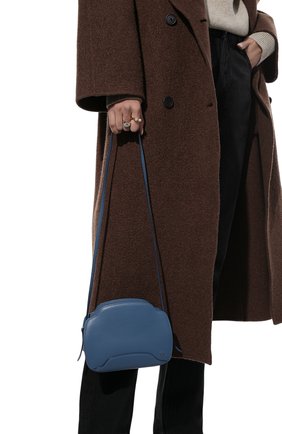 Женская сумка sesia LORO PIANA голубого цвета, арт. FAL6767 | Фото 2 (Размер: mini; Материал: Натуральная кожа; Сумки-технические: Сумки через плечо; Ремень/цепочка: На ремешке)