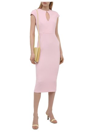 Женское платье ROLAND MOURET светло-розового цвета по цене 92600 руб., арт. SS21/S2270/F2196 | Фото 2 Женское платье ROLAND MOURET светло-розового цвета, арт. SS21/S2270/F2196 | Фото 2 (Материал внешний: Синтетический материал; Случай: Формальный; Материал подклада: Синтетический материал; Женское Кросс-КТ: Платье-одежда; Рукава: Короткие; Стили: Романтичный; Длина Ж (юбки, платья, шорты): Миди)
