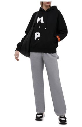 Женский хлопковое худи HERON PRESTON черного цвета по цене 39950 руб., арт. HWBB020R21JER0011001 | Фото 2 Женский хлопковое худи HERON PRESTON черного цвета, арт. HWBB020R21JER0011001 | Фото 2