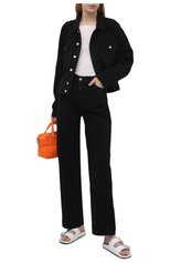 Женская джинсовая куртка HERON PRESTON FOR CALVIN KLEIN черного цвета, арт. K10K108256 | Фото 2 (Кросс-КТ: Куртка, Деним; Рукава: Длинные; Стили: Гранж; Материал внешний: Хлопок; Длина (верхняя одежда): Короткие)