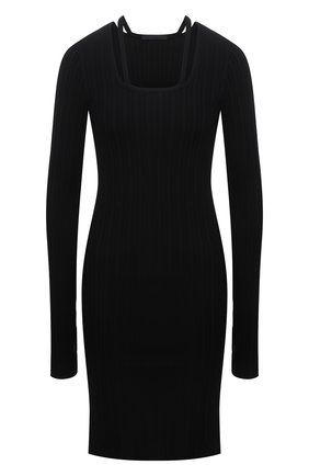 Женское хлопковое платье HELMUT LANG черного цвета по цене 25950 руб., арт. L01HW605 | Фото 1 Женское хлопковое платье HELMUT LANG черного цвета, арт. L01HW605 | Фото 1