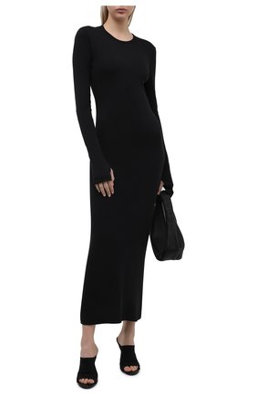 Женское хлопковое платье HELMUT LANG черного цвета по цене 29950 руб., арт. L02HW605 | Фото 2 Женское хлопковое платье HELMUT LANG черного цвета, арт. L02HW605 | Фото 2