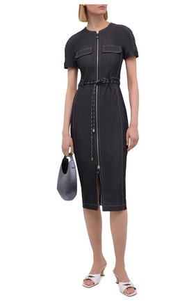Женское джинсовое платье GIORGIO ARMANI темно-синего цвета по цене 164000 руб., арт. 1WHVA08K/T02T5 | Фото 2 Женское джинсовое платье GIORGIO ARMANI темно-синего цвета, арт. 1WHVA08K/T02T5 | Фото 2 (Длина Ж (юбки, платья, шорты): Миди; Материал внешний: Лиоцелл, Растительное волокно; Женское Кросс-КТ: Платье-одежда; Рукава: Короткие; Стили: Кэжуэл; Случай: Повседневный; Кросс-КТ: Деним)