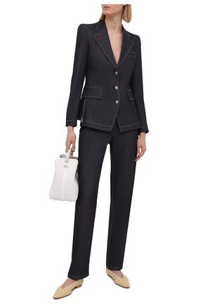 Женские джинсы GIORGIO ARMANI темно-синего цвета по цене 94950 руб., арт. 1WHPP0KM/T02T5 | Фото 2 Женские джинсы GIORGIO ARMANI темно-синего цвета, арт. 1WHPP0KM/T02T5 | Фото 2 (Стили: Кэжуэл; Материал внешний: Лиоцелл, Растительное волокно, Деним; Длина (брюки, джинсы): Стандартные; Силуэт Ж (брюки и джинсы): Прямые; Кросс-КТ: Деним)