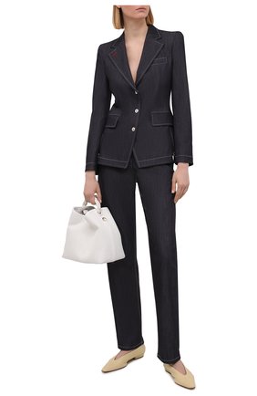 Женский джинсовый жакет GIORGIO ARMANI темно-синего цвета по цене 199500 руб., арт. 1WHGG00E/T02T5 | Фото 2 Женский джинсовый жакет GIORGIO ARMANI темно-синего цвета, арт. 1WHGG00E/T02T5 | Фото 2