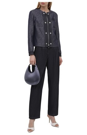 Женский шерстяной жакет GIORGIO ARMANI синего цвета по цене 199500 руб., арт. 1WHGG00F/T02PR | Фото 2 Женский шерстяной жакет GIORGIO ARMANI синего цвета, арт. 1WHGG00F/T02PR | Фото 2