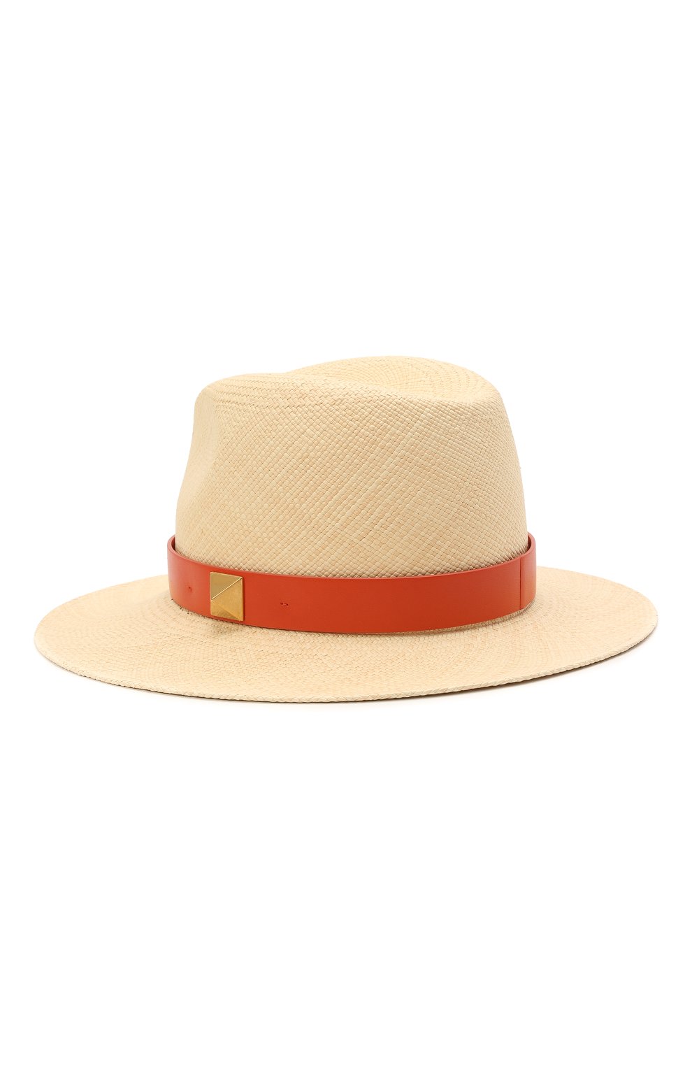 Женская соломенная шляпа VALENTINO оранжевого цвета, арт. VW0HAA31/FHF | Фото 2 (Региональные ограничения белый список (Axapta Mercury): RU; Материал: Растительное волокно)