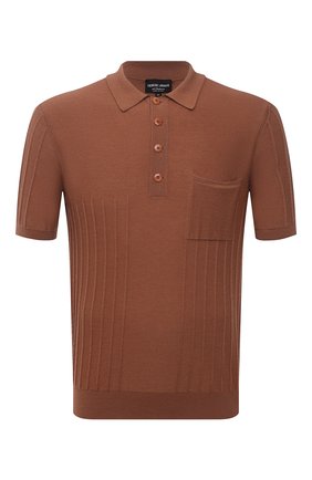 Мужское кашемировое поло GIORGIO ARMANI коричневого цвета по цене 117500 руб., арт. 6KSF06/SM11Z | Фото 1 Мужское кашемировое поло GIORGIO ARMANI коричневого цвета, арт. 6KSF06/SM11Z | Фото 1