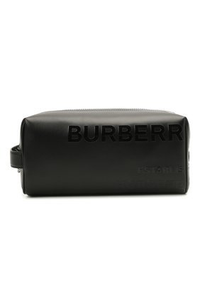 Мужской кожаный несессер BURBERRY черного цвета по цене 47300 руб., арт. 8039015 | Фото 1 Мужской кожаный несессер BURBERRY черного цвета, арт. 8039015 | Фото 1