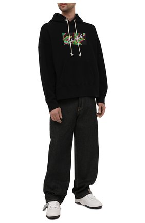 Мужской хлопковое худи PALM ANGELS черного цвета по цене 59450 руб., арт. PMBB058S21FLE0041001 | Фото 2 Мужской хлопковое худи PALM ANGELS черного цвета, арт. PMBB058S21FLE0041001 | Фото 2