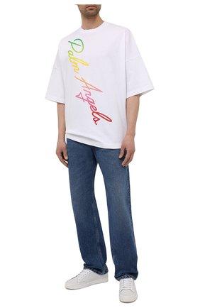 Мужская хлопковая футболка PALM ANGELS белого цвета по цене 27450 руб., арт. PMAA041S21JER0020184 | Фото 2 Мужская хлопковая футболка PALM ANGELS белого цвета, арт. PMAA041S21JER0020184 | Фото 2