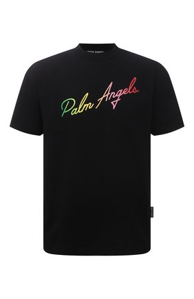Мужская хлопковая футболка PALM ANGELS черного цвета по цене 24050 руб., арт. PMAA001S21JER0131084 | Фото 1 Мужская хлопковая футболка PALM ANGELS черного цвета, арт. PMAA001S21JER0131084 | Фото 1
