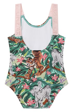 Детского слитный купальник KENZO зеленого цвета по цене 6720 руб., арт. K00002 | Фото 2 Детского слитный купальник KENZO зеленого цвета, арт. K00002 | Фото 2
