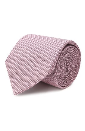 Мужской шелковый галстук BOSS розового цвета, арт. 50455533 | Фото 1 (Материал: Текстиль, Шелк; Принт: С принтом)