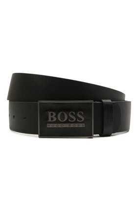 Мужской кожаный ремень BOSS черного цвета по цене 11000 руб., арт. 50440833 | Фото 1 Мужской кожаный ремень BOSS черного цвета, арт. 50440833 | Фото 1