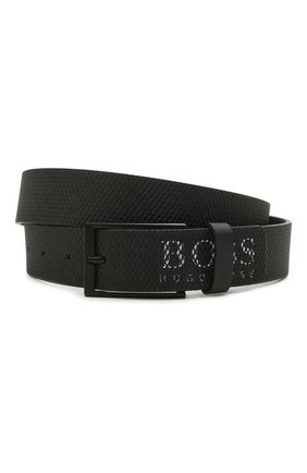 Мужской кожаный ремень BOSS черного цвета по цене 8800 руб., арт. 50455235 | Фото 1 Мужской кожаный ремень BOSS черного цвета, арт. 50455235 | Фото 1