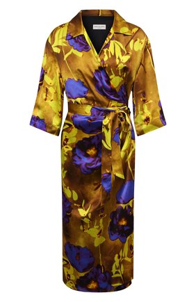 Женское платье из вискозы и шелка DRIES VAN NOTEN желтого цвета по цене 114500 руб., арт. 211-11009-2089 | Фото 1 Женское платье из вискозы и шелка DRIES VAN NOTEN желтого цвета, арт. 211-11009-2089 | Фото 1