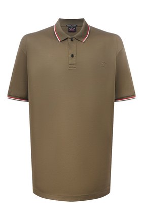 Мужское хлопковое поло PAUL&SHARK хаки цвета по цене 24250 руб., арт. 21411288/C00/3XL-6XL | Фото 1 Мужское хлопковое поло PAUL&SHARK хаки цвета, арт. 21411288/C00/3XL-6XL | Фото 1 (Стили: Кэжуэл; Рукава: Короткие; Длина (для топов): Удлиненные; Застежка: Пуговицы; Материал внешний: Хлопок)